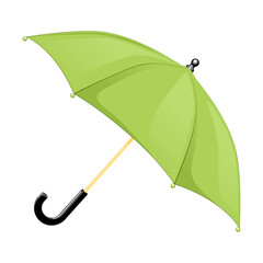Opened green umbrella for raining weather © Julia Bilevych