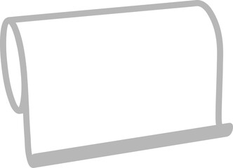 Textile roll vector icon. Paper tube illustration design for kitchen cleaning towel, carpet, scroll whatman, fabric.