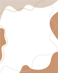 Beige brown shade vintage background with frame and lace