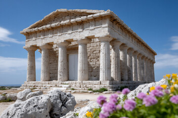 Fototapeta premium ancient greek temple on hill