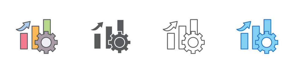 Optimization Icon Set Multiple Style Vector Collection