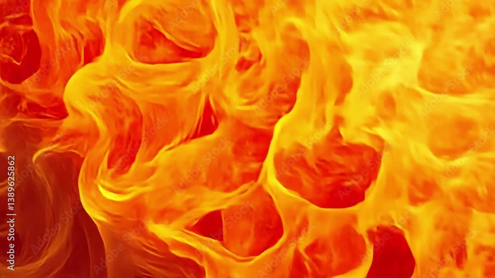 Poster vibrant and abstract flames background with intense orange and yellow colors creating a fiery and dy