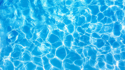 Obraz premium Bright blue water texture with ripples and reflections creates serene and calming atmosphere, perfect for relaxation and tranquility