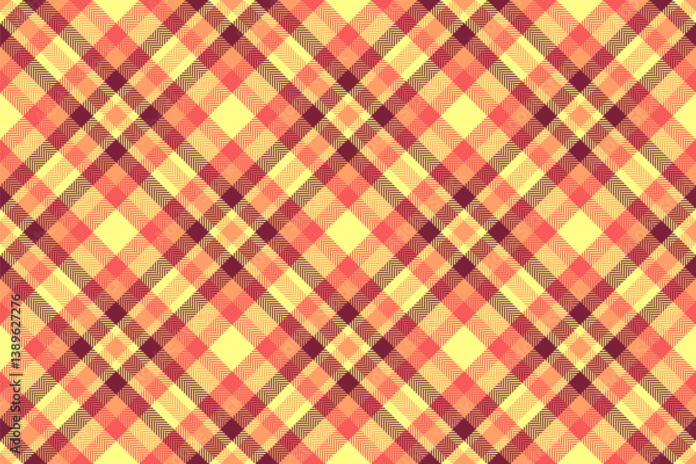 Poster warm toned plaid pattern with diagonal lines and squares. perfect for backgrounds, textiles, autumn 