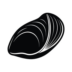 mussel silhouette vector