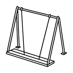 swing line art vector illustration