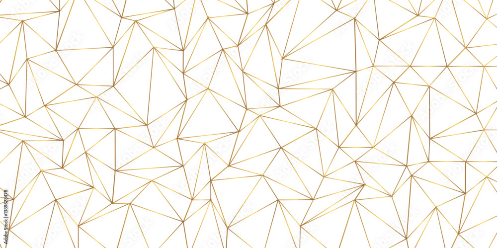 Poster Abstract geometric background with connecting dots and lines with low poly triangle shapes. Polygonal Mesh Background Vector design digital technology concept Global network connection data structure.