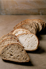 Mixed Bread Slices On Craft Paper