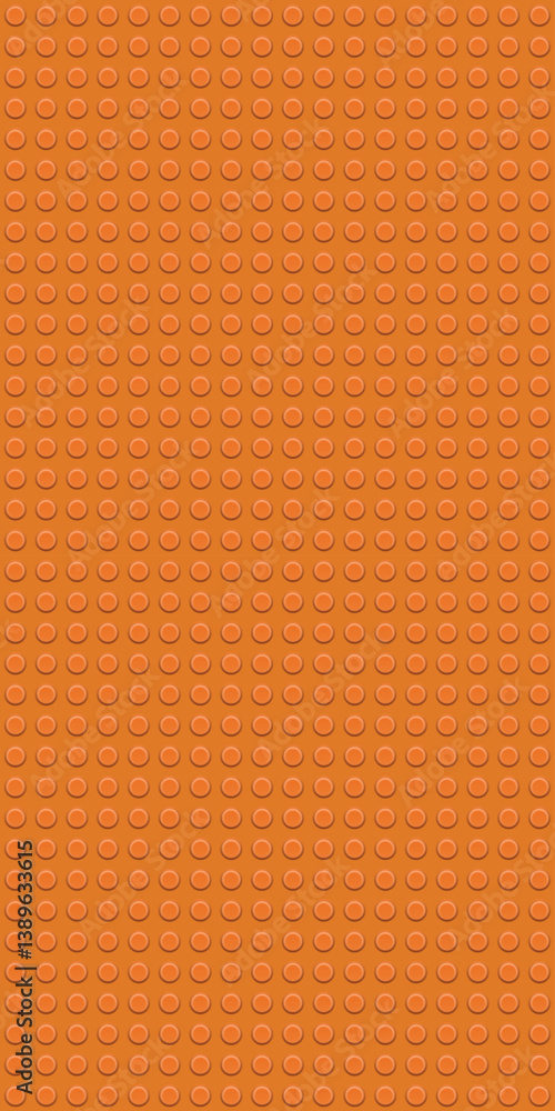 Aufkleber vertical bright orange plastic circular button pattern seamless background with repeating round dots