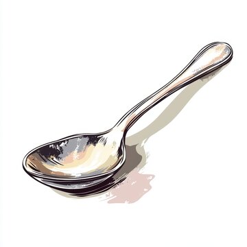 spoon on white background