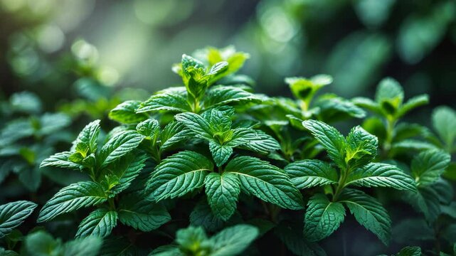 fresh mint leaves texture and background. green spearmint plant grow in the garden. freshness of organic peppermint leaf._g_1_2_1.png