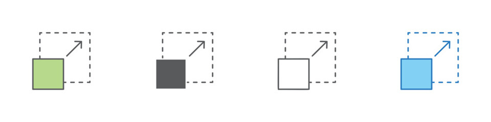 Scalability Icon Set Multiple Style Vector Collection