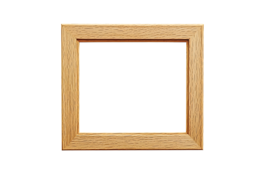 Wooden Frame: A simple, elegant wooden frame ready for a cherished memory, an image or a piece of art, adding a touch of warmth and sophistication.