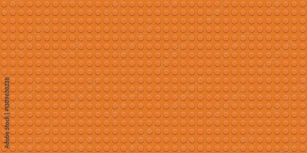 Aufkleber bright orange plastic circular button pattern seamless background with repeating round dots for crea