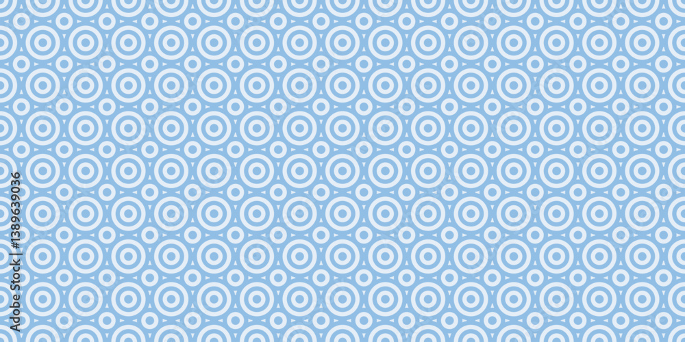 Poster seamless periwinkle geometric pattern with concentric circles, abstract modern circular background, 