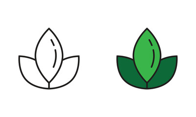 Obraz premium Green Leaf Icon Set. Green Waste concept. Eco Friendly Leaf vector illustration. Good for green, industry, web and business.