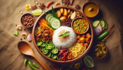 Sri Lankan Rice and Curry – Coconut infused rice with an assor