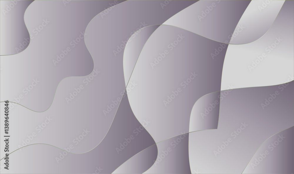 Aufkleber abstract monochromatic waves in a multi-layered minimalist design