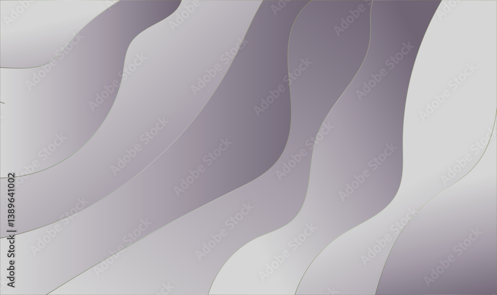 Aufkleber abstract monochromatic waves in a multi-layered minimalist design