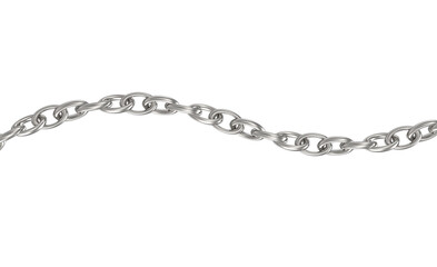 3d render Silver Chain Link Design