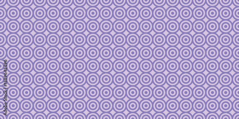 Poster purple concentric circle seamless pattern with diamonds in geometric layout retro pastel abstract wa