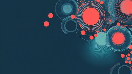 Obraz premium Abstract tech circles background.