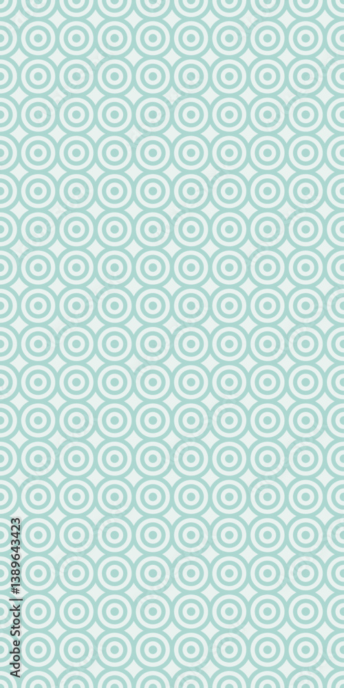 Poster mint green geometric seamless pattern with concentric circles and diamonds modern abstract soft back