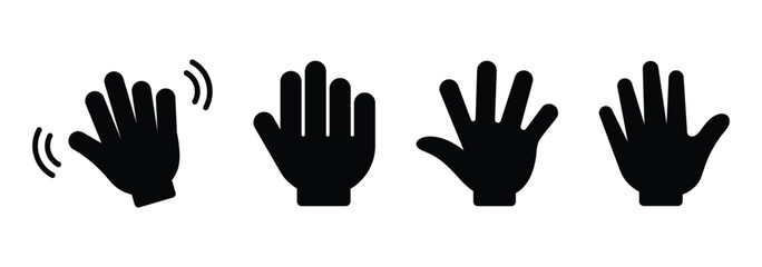 Obraz premium Hand icon flat style vector illustration