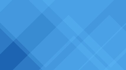 Loopable abstract blue background - floating geometric shapes with translucent rectangles, triangles, and squares in slow motion