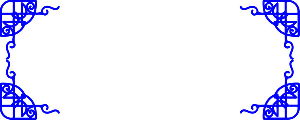 Naklejka premium Elegant swirl frame design suitable for wedding banners or labels isolated on a Transparent or White Background