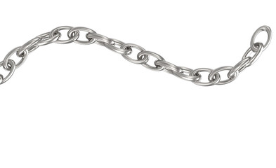 3d render Silver Chain Link Design