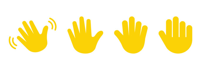 Fototapeta premium Hand Gesture Icon, Hand Stop Icon Vector