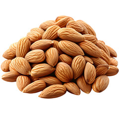 Fototapeta premium Almonds on a transparent background (PNG) --s 750
