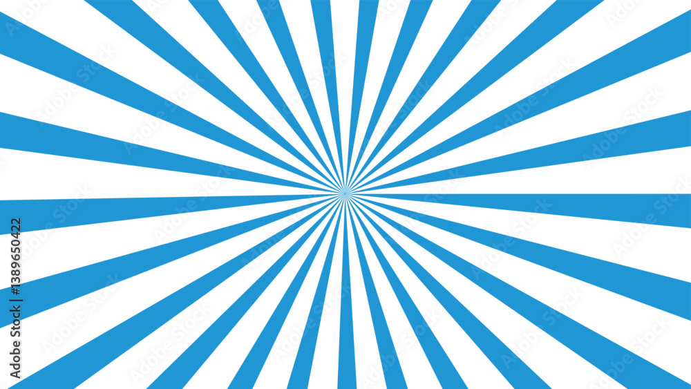 Poster abstract hypnotic spiral pattern with blue curved stripes twisting from center creating illusion of 
