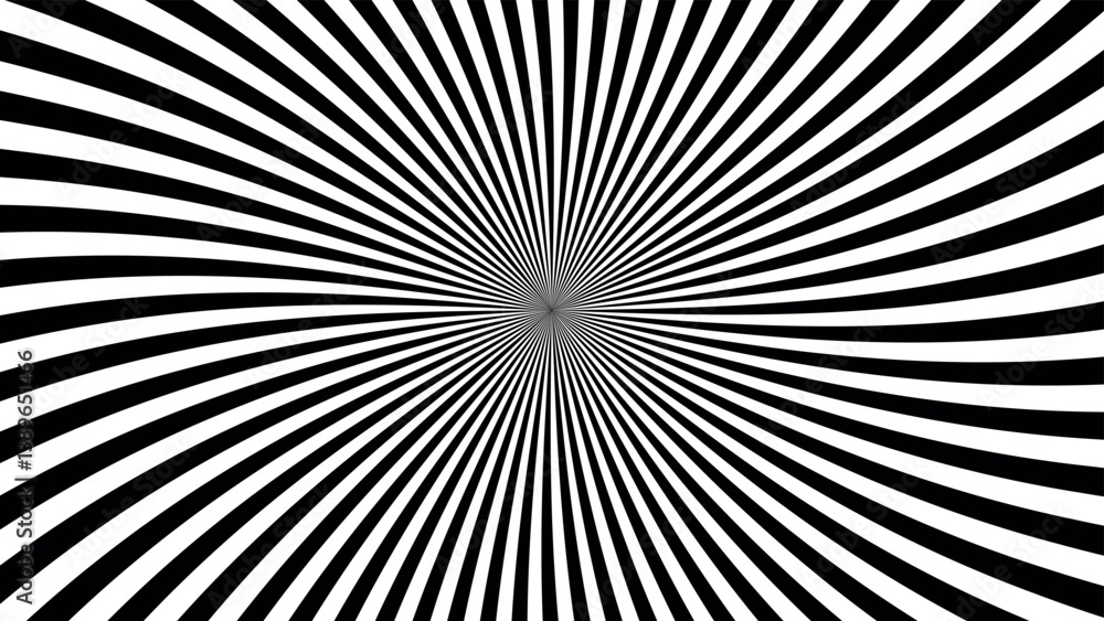 Poster black and white radial burst abstract background with sharp contrast lines radiating from center cre