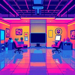 Professional high-resolution stock photo pixelated image retro aesthetic vibrant color palette commercial use