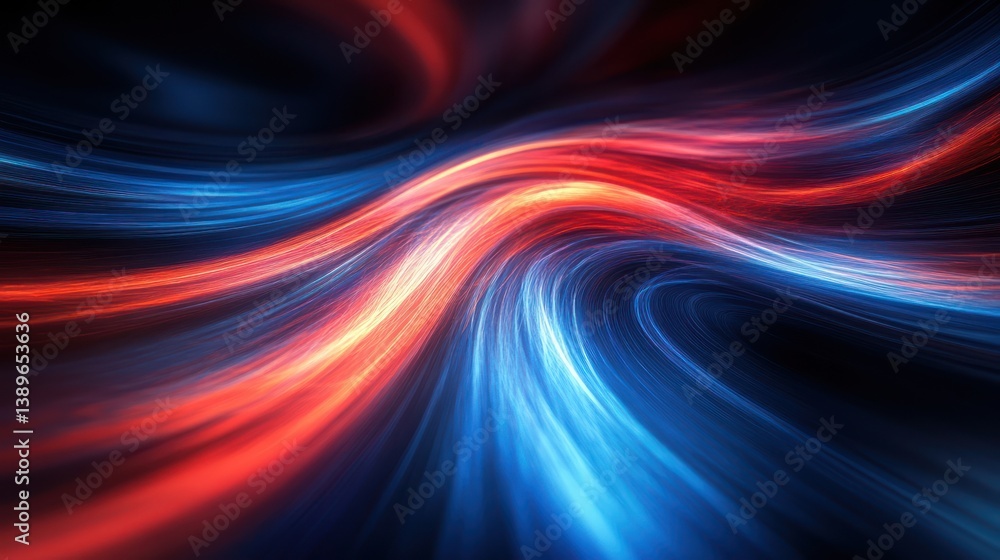 Poster dynamic spectrum with fiery gradients and electric streams for digital artistry