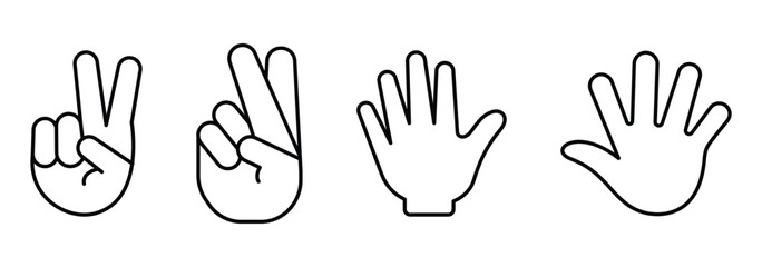 Obraz premium Hand line icon for mobile and web use