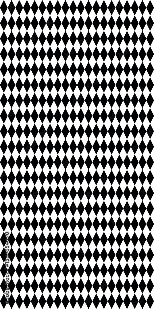 Poster vertical repetitive seamless black and white grid pattern abstract checkerboard diamond texture opti
