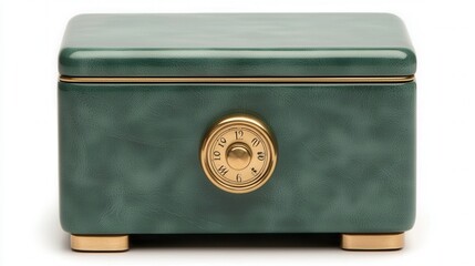 Elegant Green Safe Box with Gold Dial for Secure Storage Solutions
