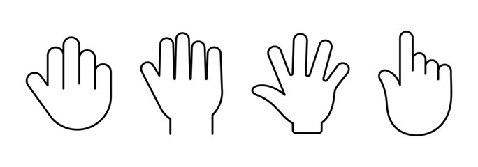 Hand line icon