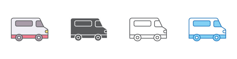 Transport Icon Set Multiple Style Vector Collection