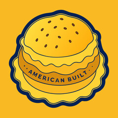 hand drawn hamburger