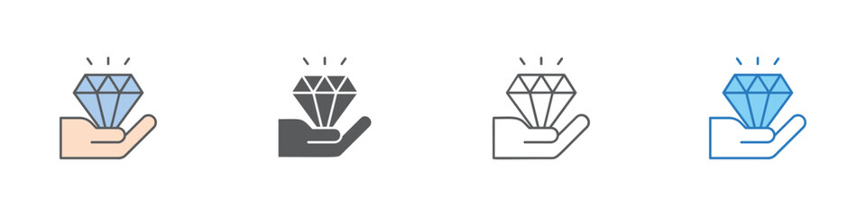 Value Icon Set Multiple Style Vector Collection