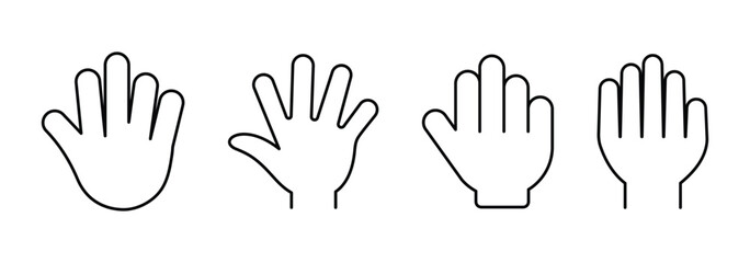 Obraz premium Hand line icon