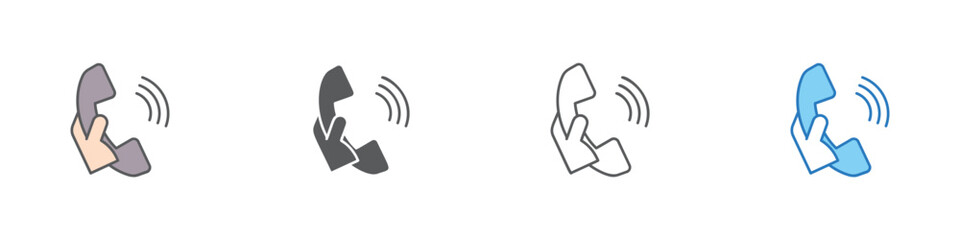 Voip Icon Set Multiple Style Vector Collection