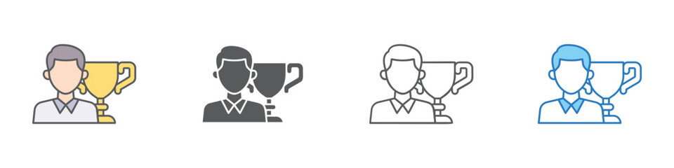 Win-Win Icon Set Multiple Style Vector Collection