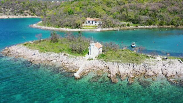 Croatia, Jadranovo - Lokvisce bay - POI drone