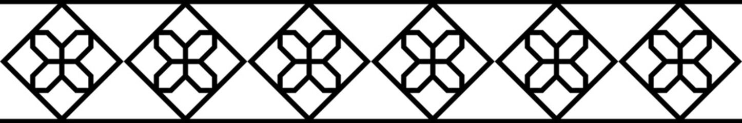 Geometric Moroccan Pattern Border