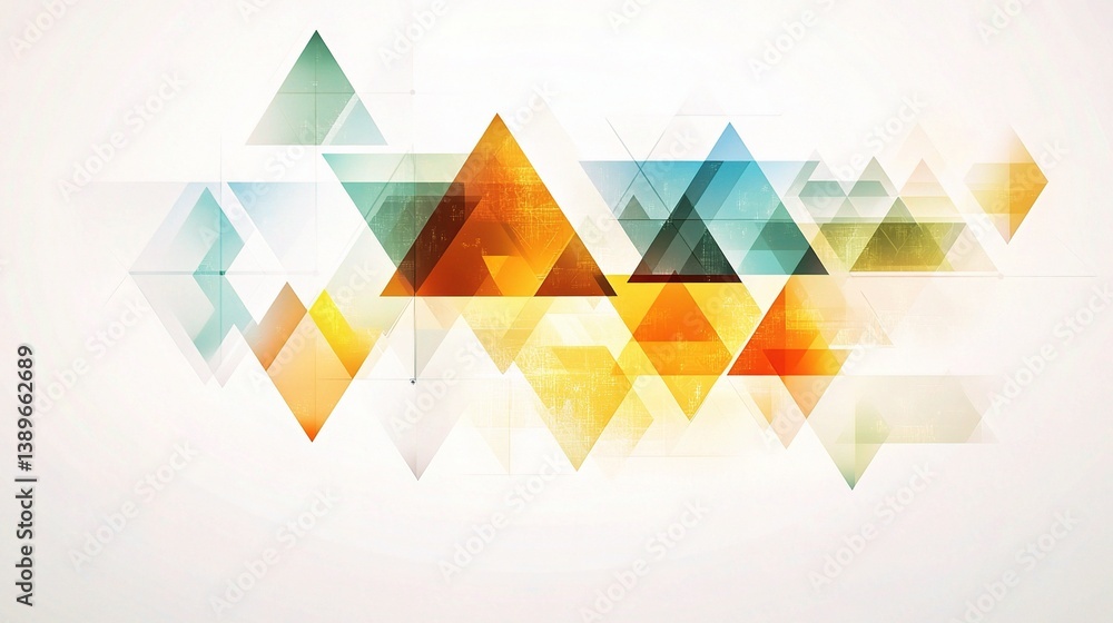 Poster colorful geometric triangle pattern background for modern design